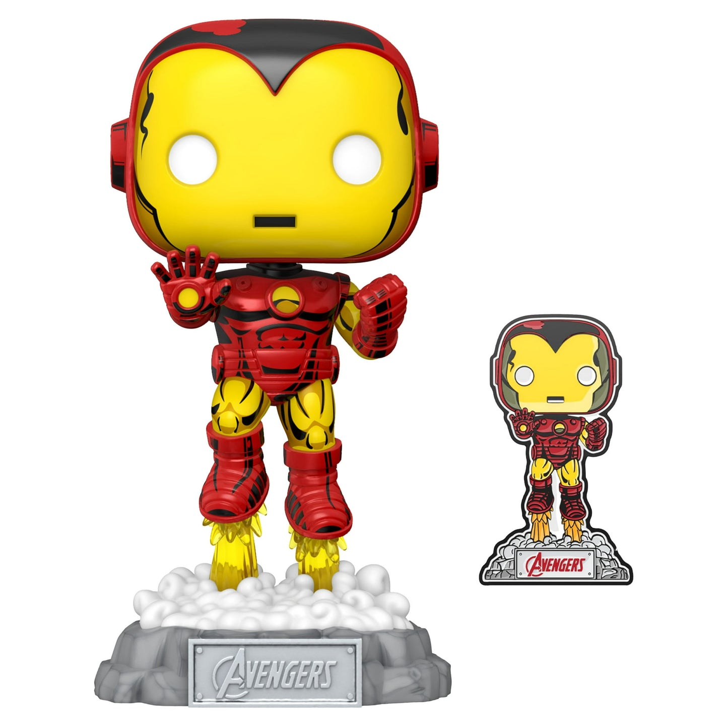 Funko Pop! & Pin: The Avengers: Earth's Mightiest Heroes - 60th Anniversary, Iron Man with Pin, Amazon Exclusive #1172