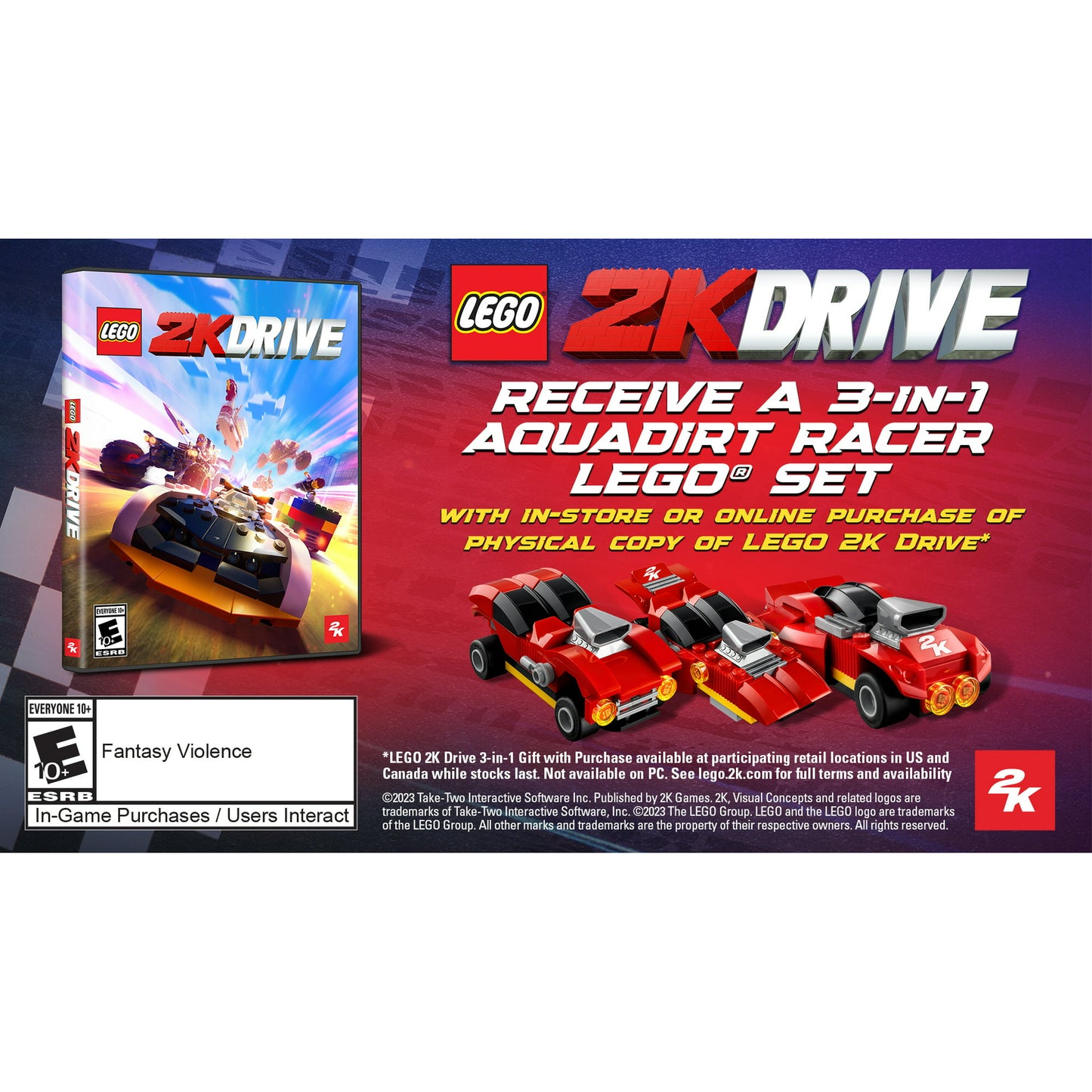 LEGO 2K Drive - PS4 includes 3-in-1 Aquadirt Racer LEGO® Set