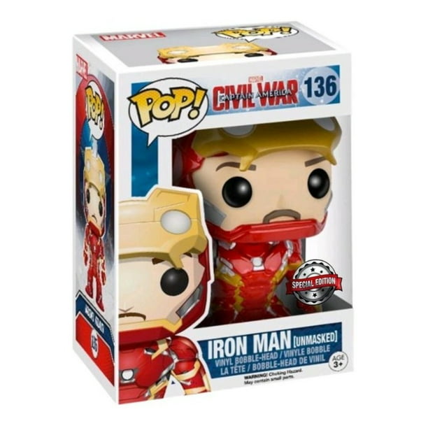 Funko POP! Marvel: Civil War - Iron Man Unmasked