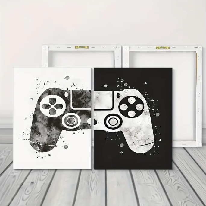 2pcs Gaming Controller Wall Art