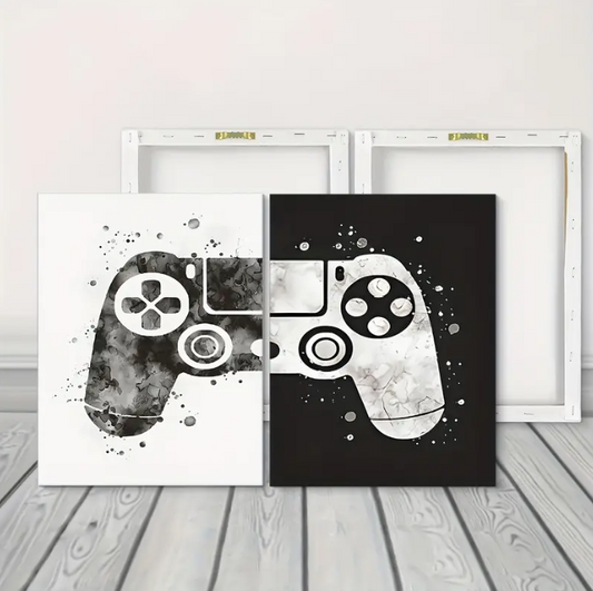 2pcs Gaming Controller Wall Art