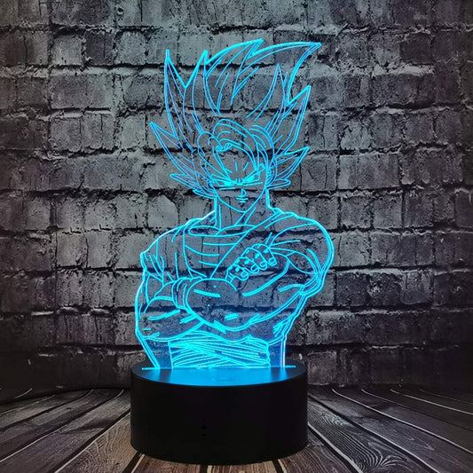 Dragon Ball Z Goku Crossed Arms 3D Lamp