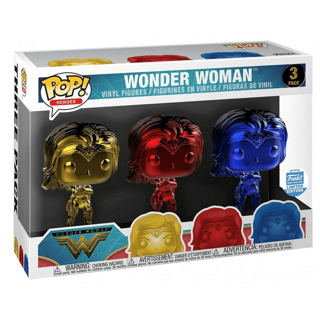 Funko POP! Wonder Woman (Gauntlets) (Chrome 3-Pack)