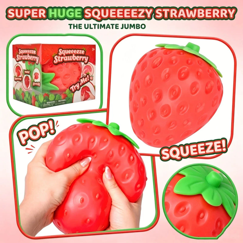 Super Jumbo Strawberry Stress Relief Toy