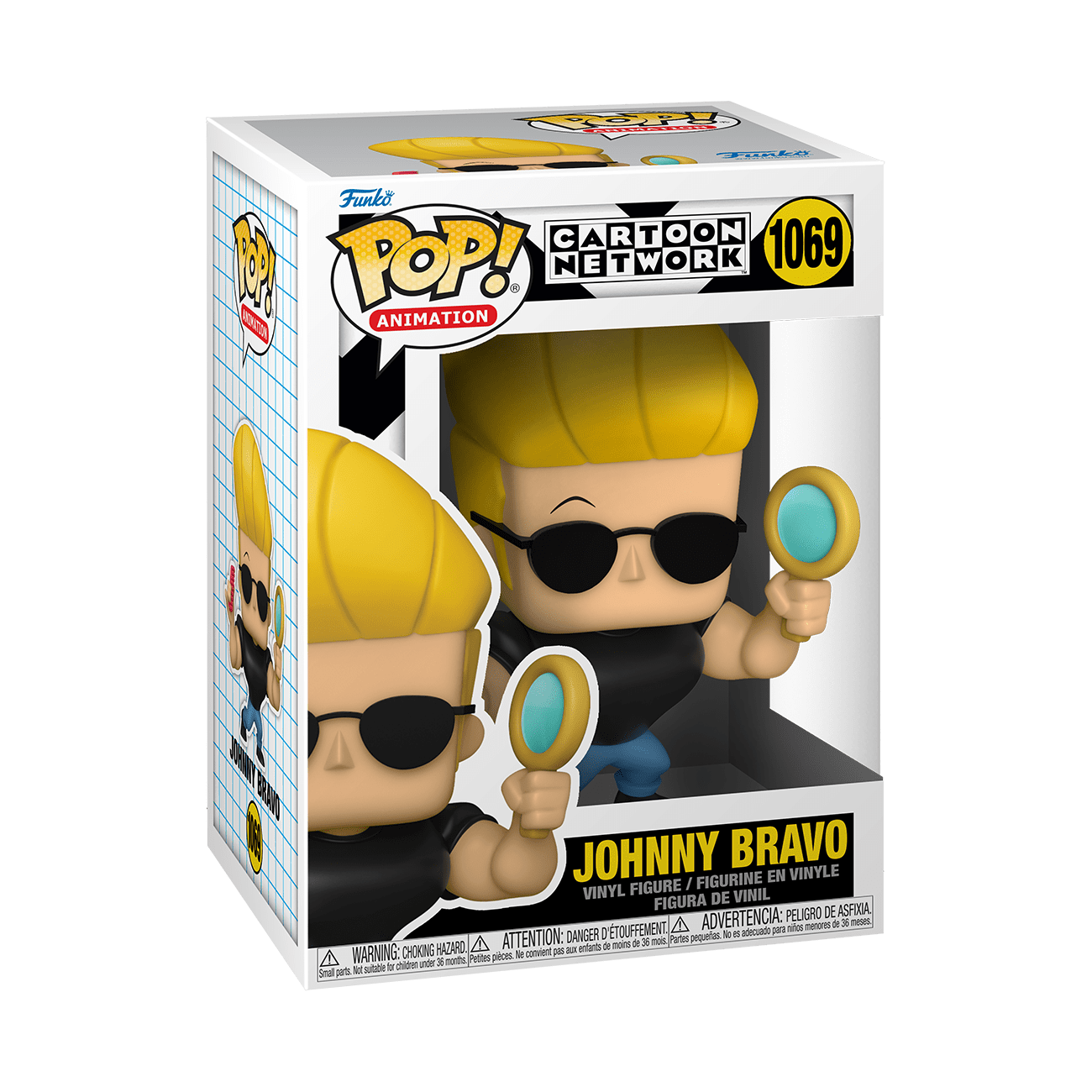 Funko POP! Animation: Johnny Bravo - Johnny with Mirror & Com #1069