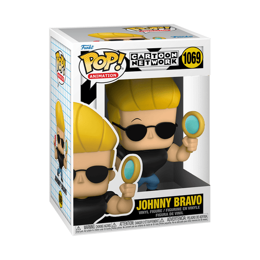 Funko POP! Animation: Johnny Bravo - Johnny with Mirror & Com #1069