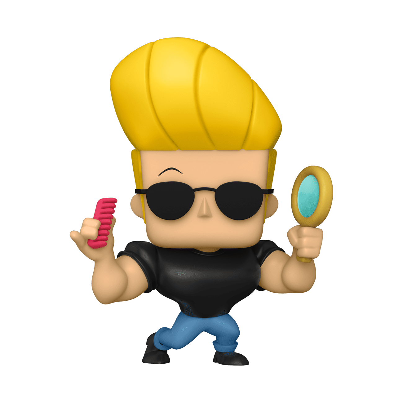 Funko POP! Animation: Johnny Bravo - Johnny with Mirror & Com #1069