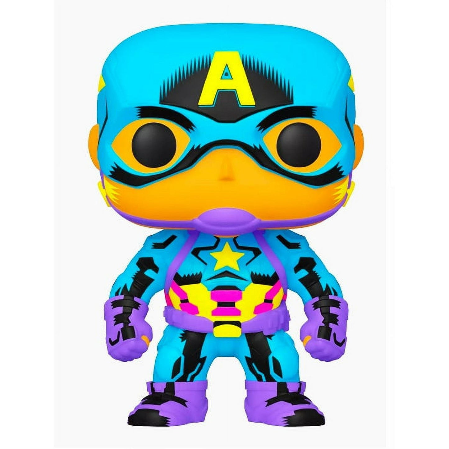 Funko POP! Marvel: Captain America Black Light (Glow-in-the-Dark)