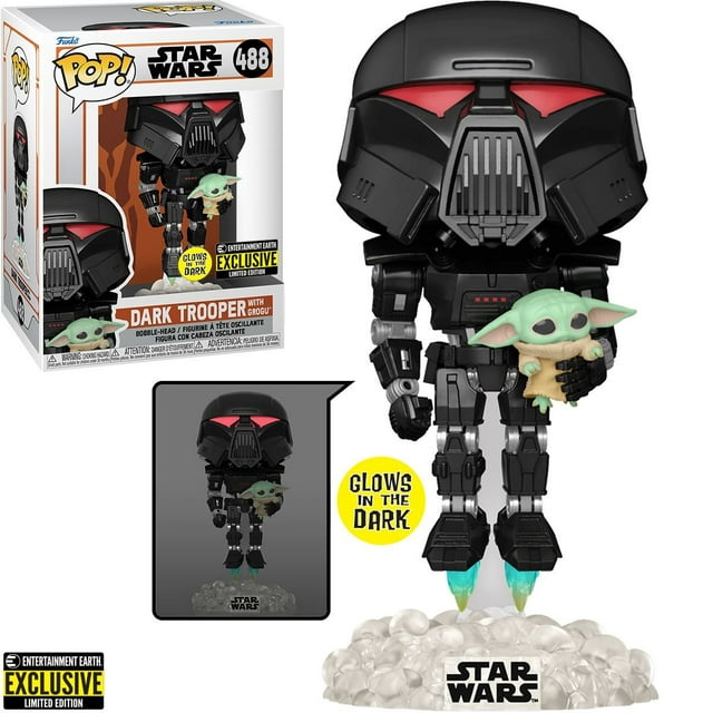 Funko POP! Star Wars: Dark Trooper with Grogu #488 (Entertainment Earth Exclusive)