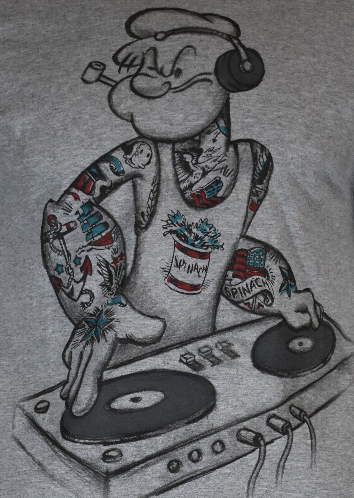 Popeye DJ Graphic T-Shirt