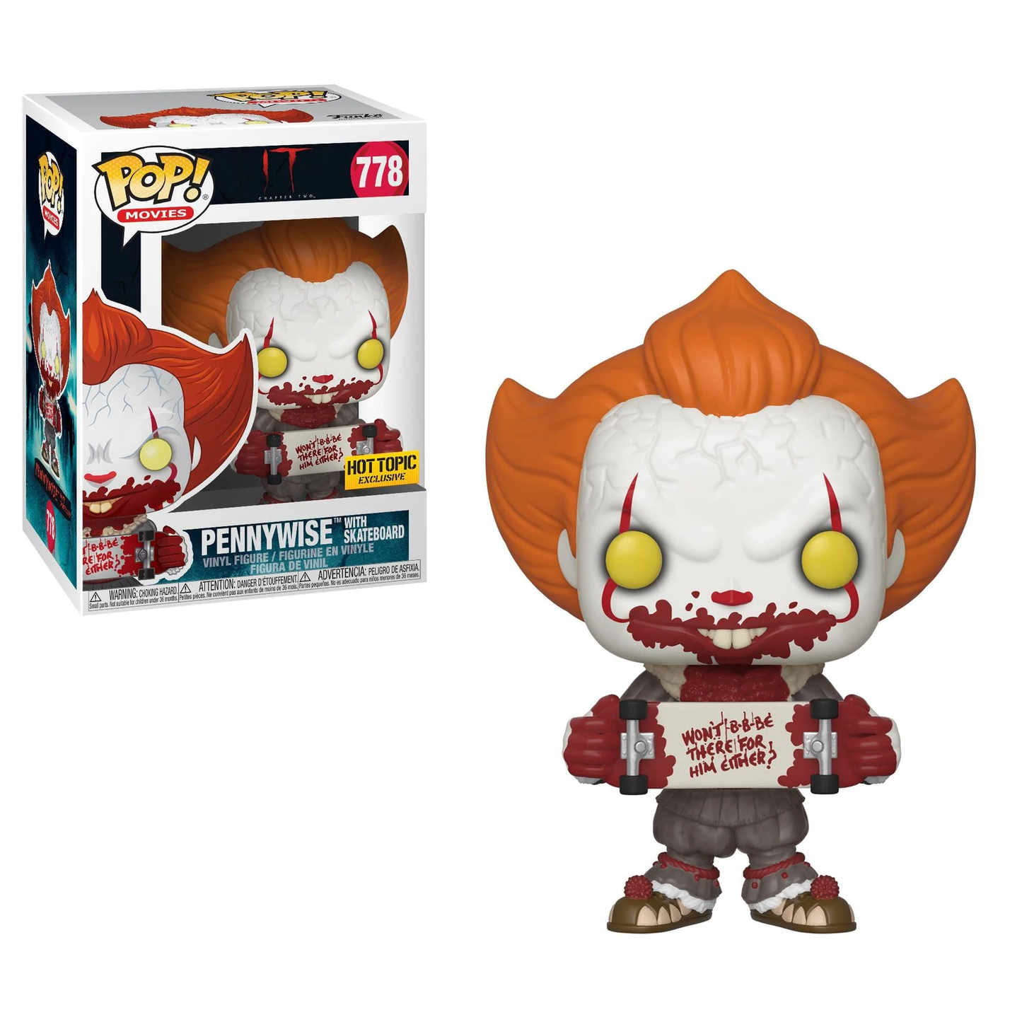 Funko POP! Movies: IT : Chapter 2 - Pennywise With Skateboard #778